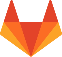 Logo von GitLab, ein orangefarbener Fuchs, repräsentiert die Webanwendung für Versionskontrolle und CI/CD.