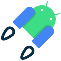 Logo von Jetpack, charakterisiert durch das Android-Roboter-Maskottchen mit Jetpack