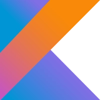 Logo von Kotlin, dargestellt durch eine leuchtende dreieckige Struktur, die ein abstraktes K darstellt.